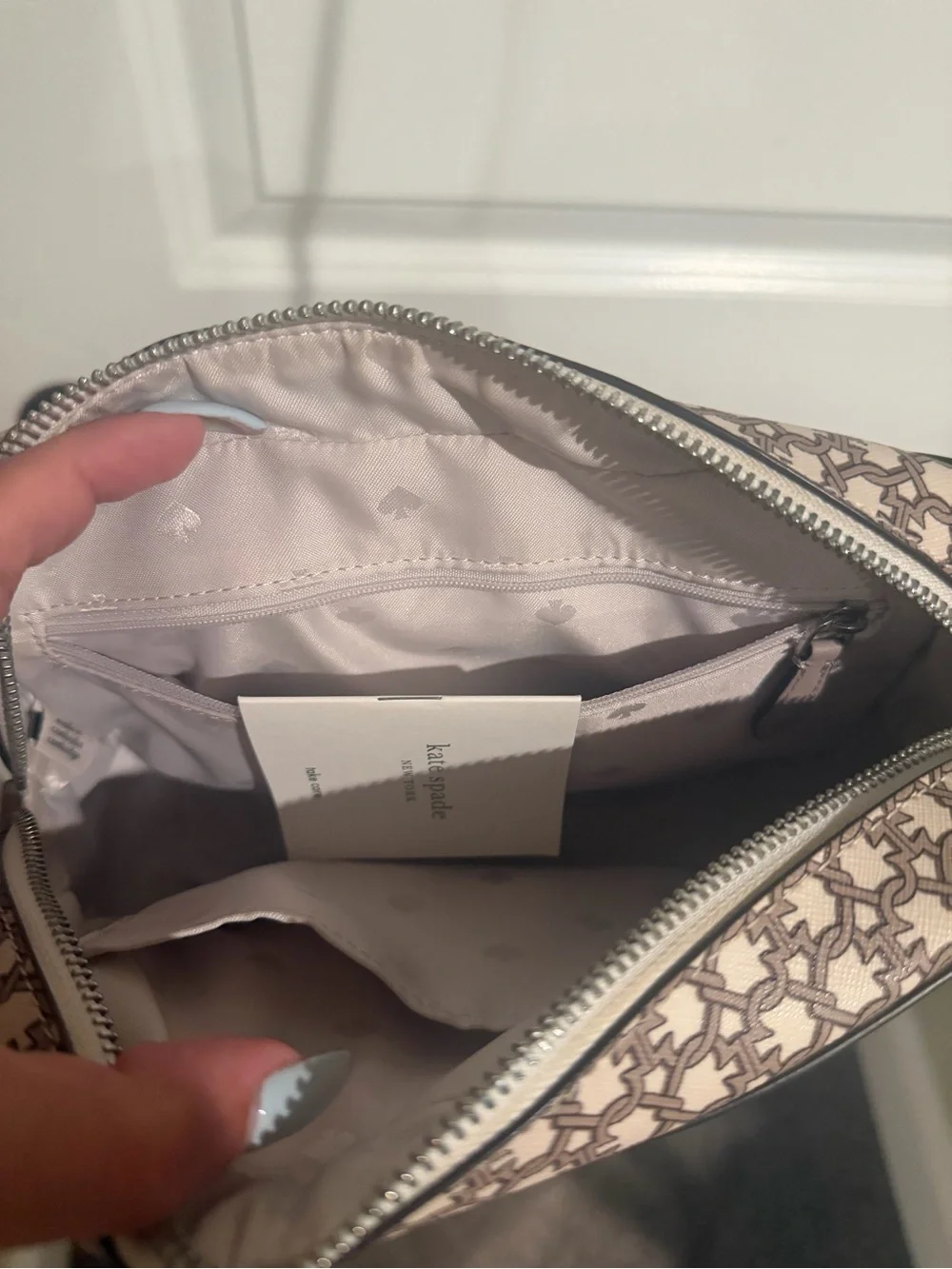 kate spade Taupe Patterned Crossbody Bag